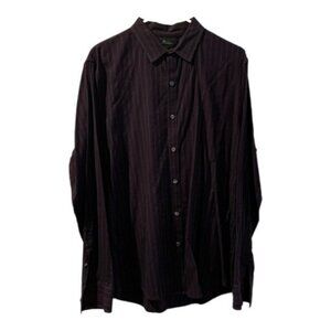 Mark Anthony Purple Slim Fit Casual Button Down Shirt Size Large GUC #0390